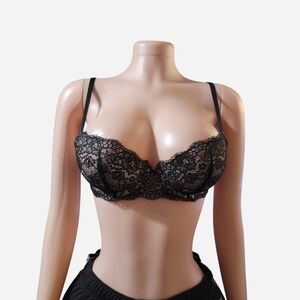Gilligan & O'Malley Black Lace Underwire Bra